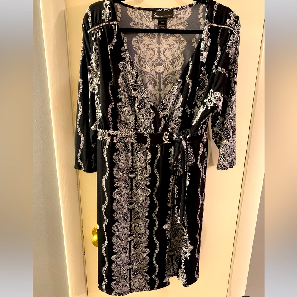 Knee length wrap dress
